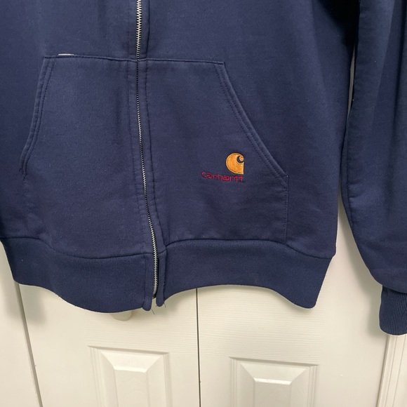 Carhartt Dark Blue Full-Zip Hoodie - Picture 2 of 9